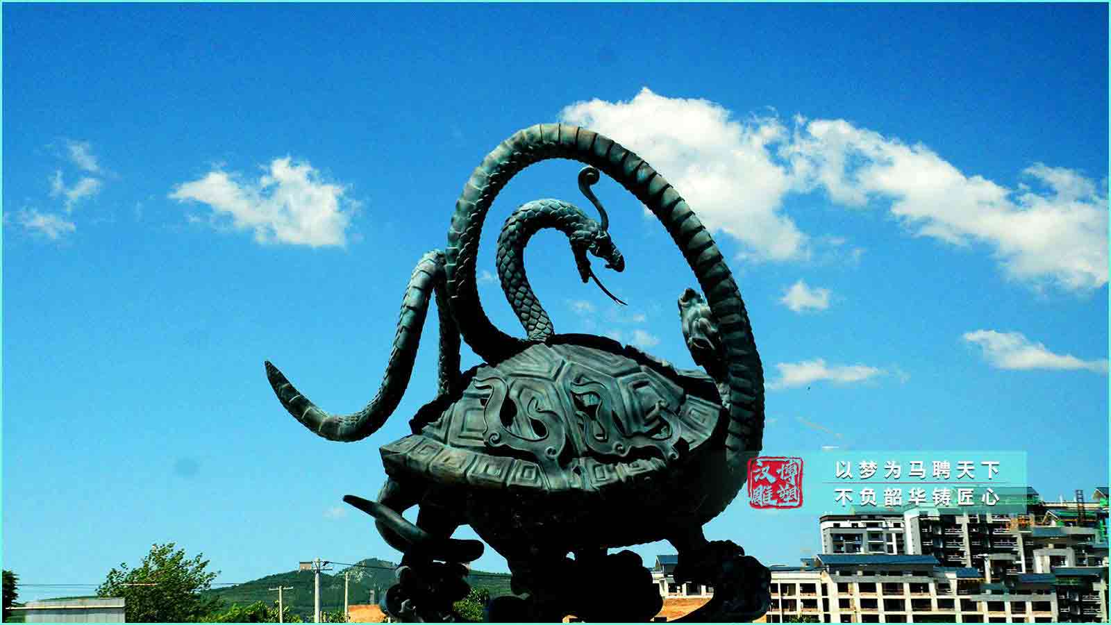 鑄銅四大神獸瑞獸雕塑,戶外園林景區(qū)寺廟雕塑擺件,鑄銅雕塑源頭工廠